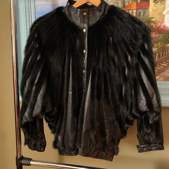 Mink and Leather Jacket - Picture 1 of 15